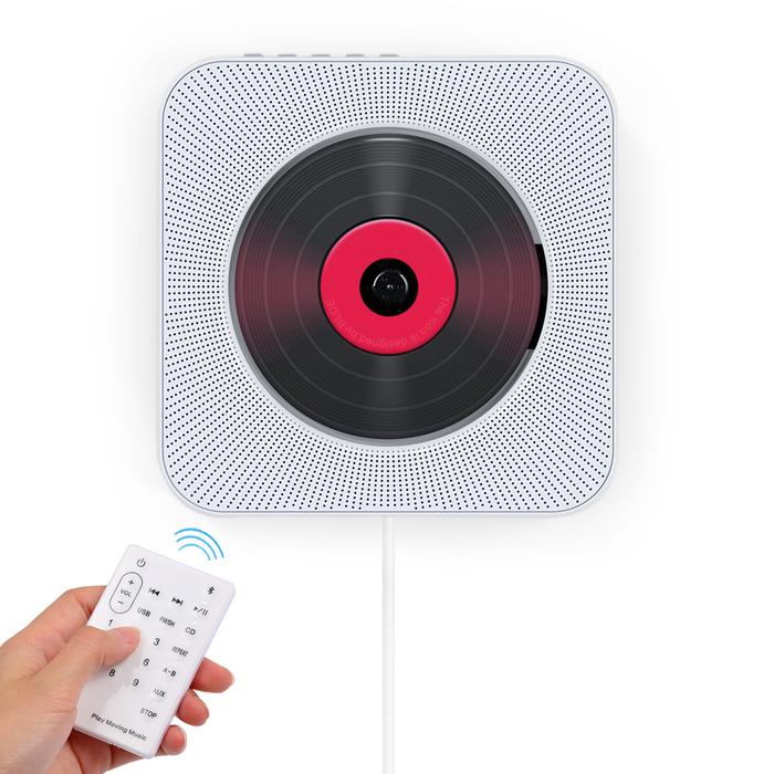 KC-808 Wall Mounted CD Player Bluetooth Speakers Home Audio Boombox