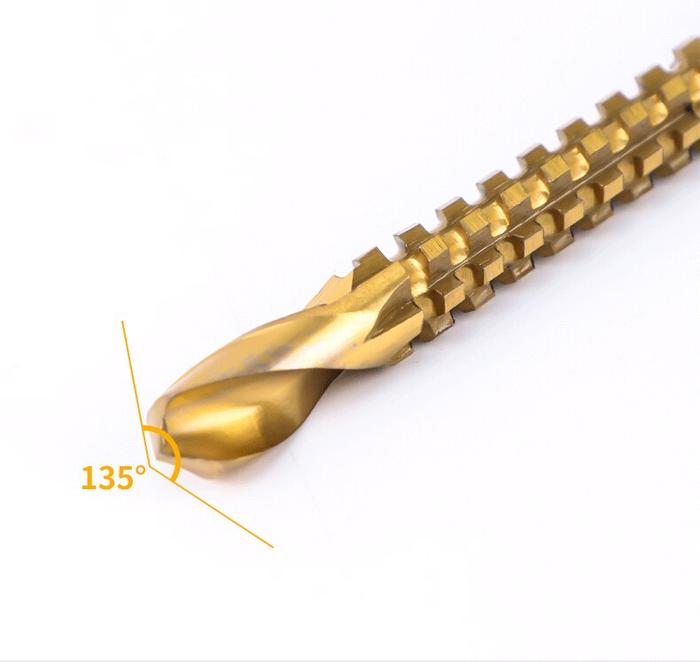 6Pcs Cobalt Drill Bits Set Spiral Metric Composite Tap Drill Bit Tap