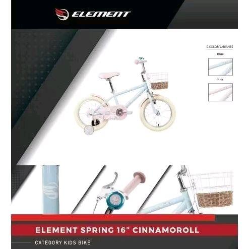 Sepeda Anak Perempuan 12 / 16 / 18 Element Spring Cinnamorol