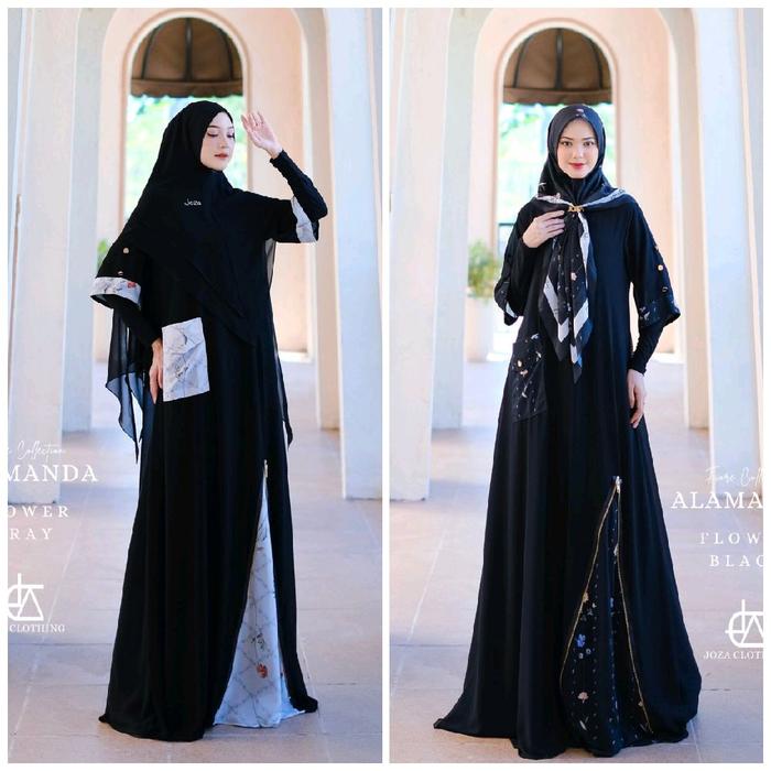 alamanda series by joza clothing alamanda flower black gamis ceruty joza gamis hitam joza