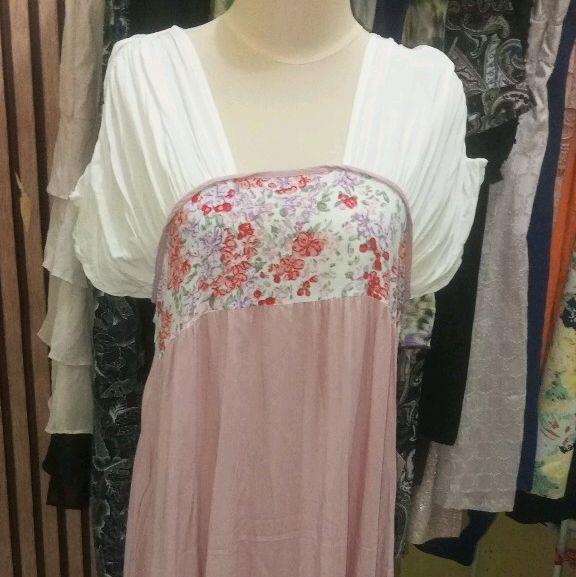 dres cantik bunga bunga dres lucu lucu  dres home dres long katun sifon