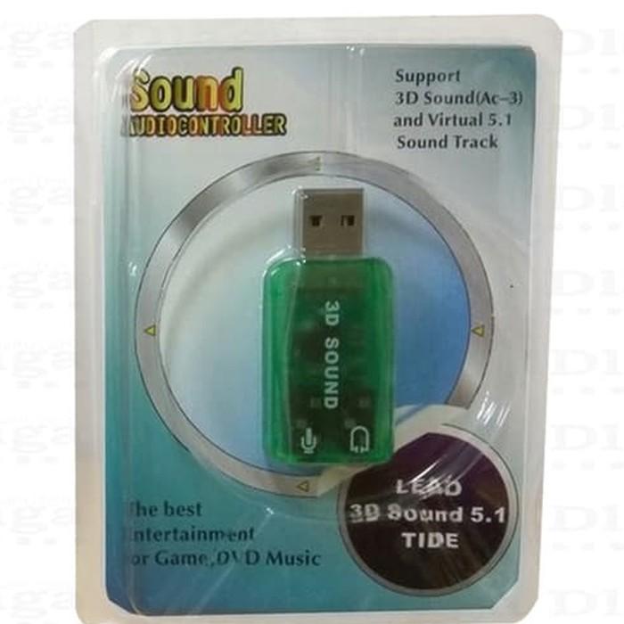 USB Audio Sound Card 3D 5.1 Soundcard External Mic Microphone Speaker