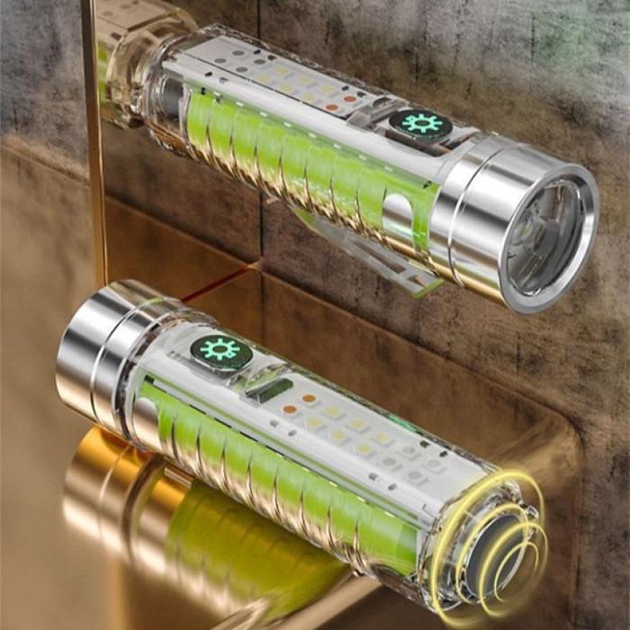 Senter Laser Putih Lampu Kuat Senter Led Multifungsi Yang Dapat Diisi