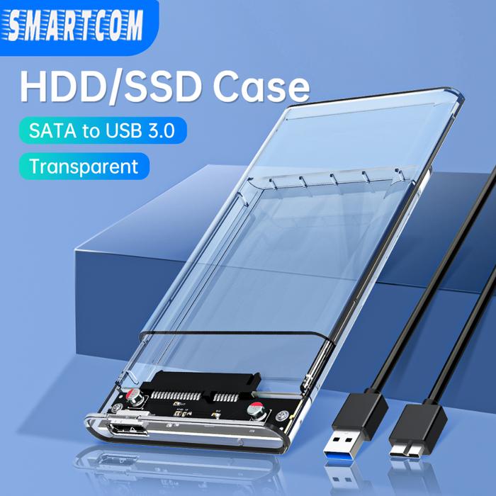SMARTCOM ~ HDD/SSD Case USB 3.0 SATA 2.5" Enclosure External Micro USB FREE Kabel