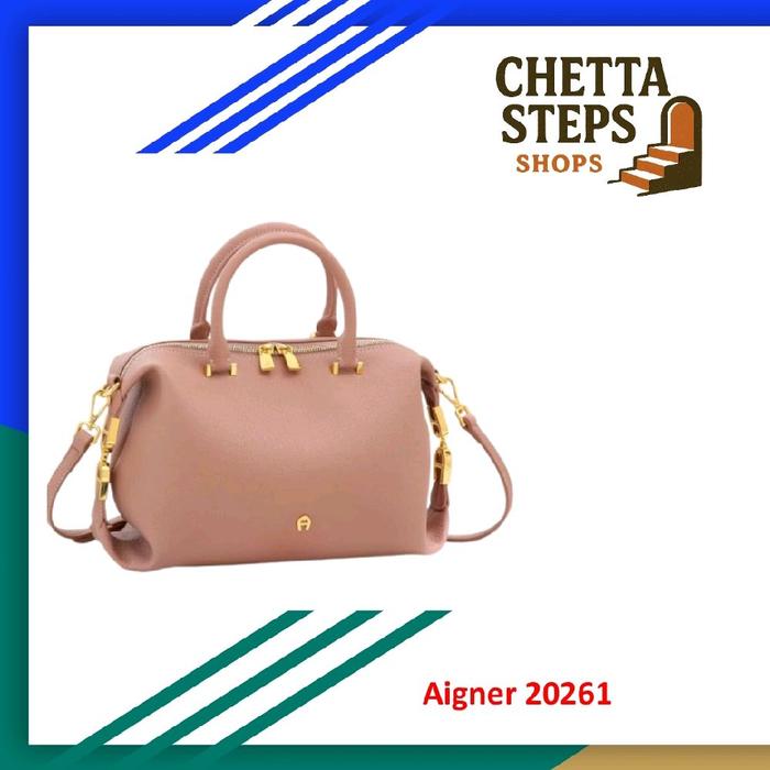 Tas Wanita Aigner 20261 - Tas Cewek Roma Handtasche Generbtes Handbags Grained Cowhide Zipper bag