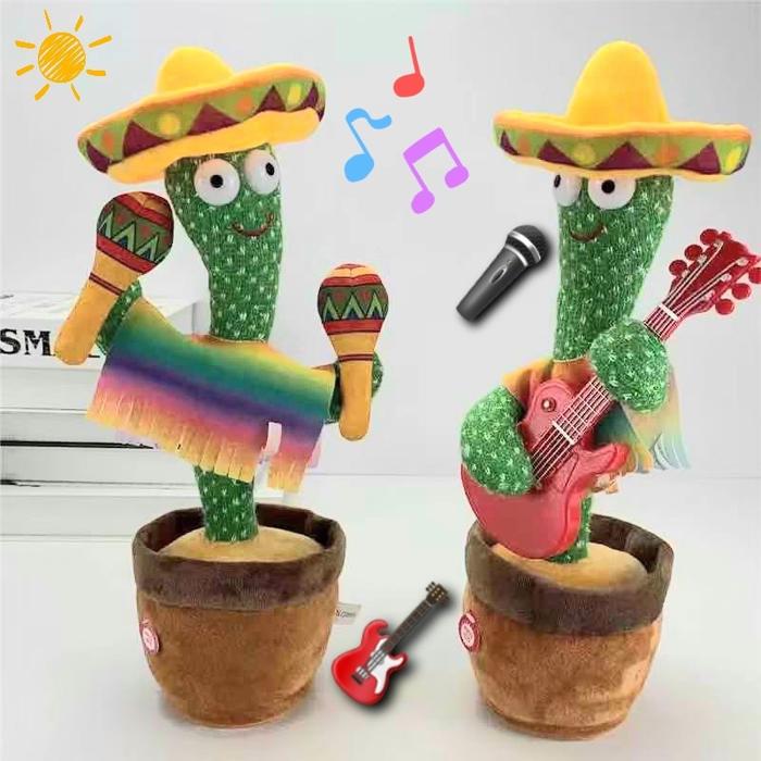 Dancing Doll Talking Toy Mainan Kaktus Goyang Menari Bicara Rekam