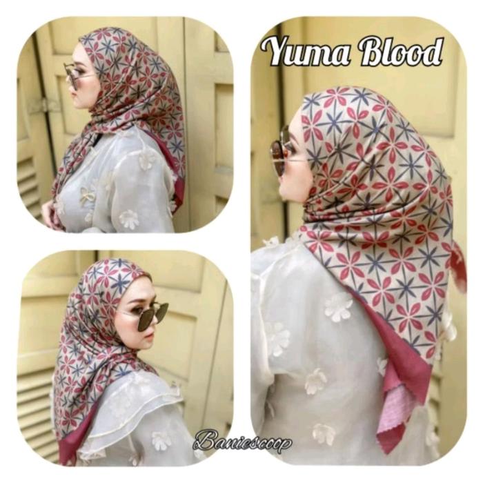Baniescoop Yuma Series / Monogram Pattern Scraf LY Jilbab Voal Branded VH Premium Kerudung Hijab Voa