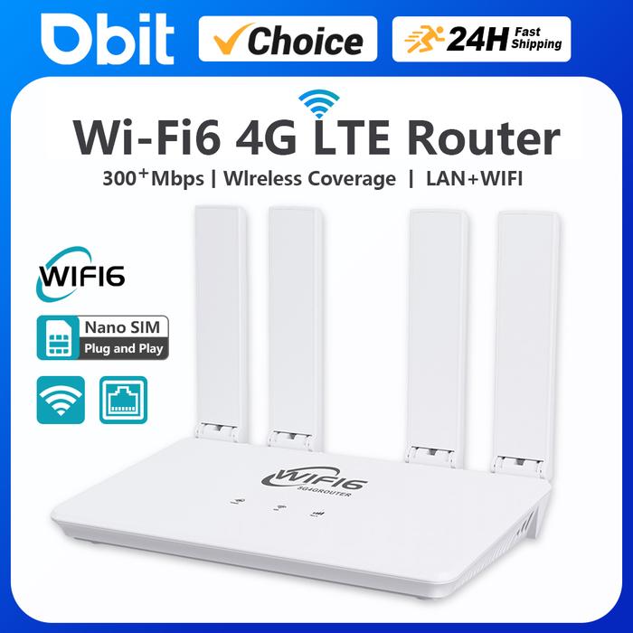 4G Lte Router WiFi6 Routers 300Mbps 4G WiFi Modem Compatible Non Contract 5G SIM Card Hotspot Signa