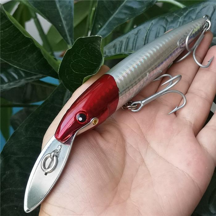 SWOLFY Metal tongue minnow fishing lure 32.5g/130mm big minnow