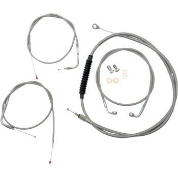 LA CHOPPERS#0610-0340 STAINLESS CABLE KIT MINI APE FLH 1996-2006