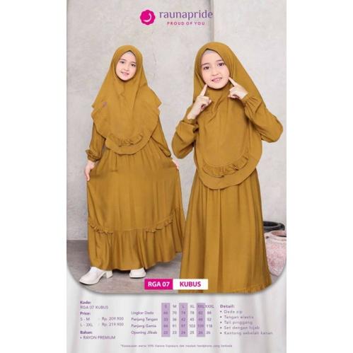 GAMIS ANAK RAUNA RGA 07 WARNA MUSTARD,KUBUS,MERAH.