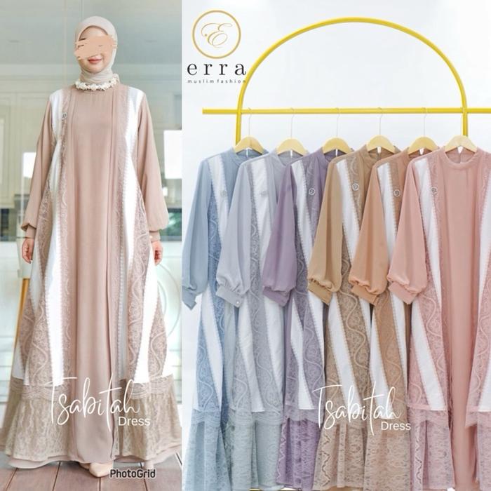 TSABITAH DRESS BY ERRA.ID/gamis premium/Raya series/gamis pesta/thulle brukat/bisa cod