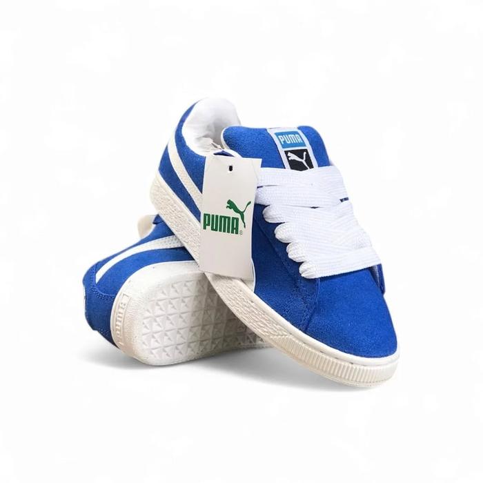 Sepatu Sneakers Pria PUMA Suede Classic - Royal Blue White Premium Quality
