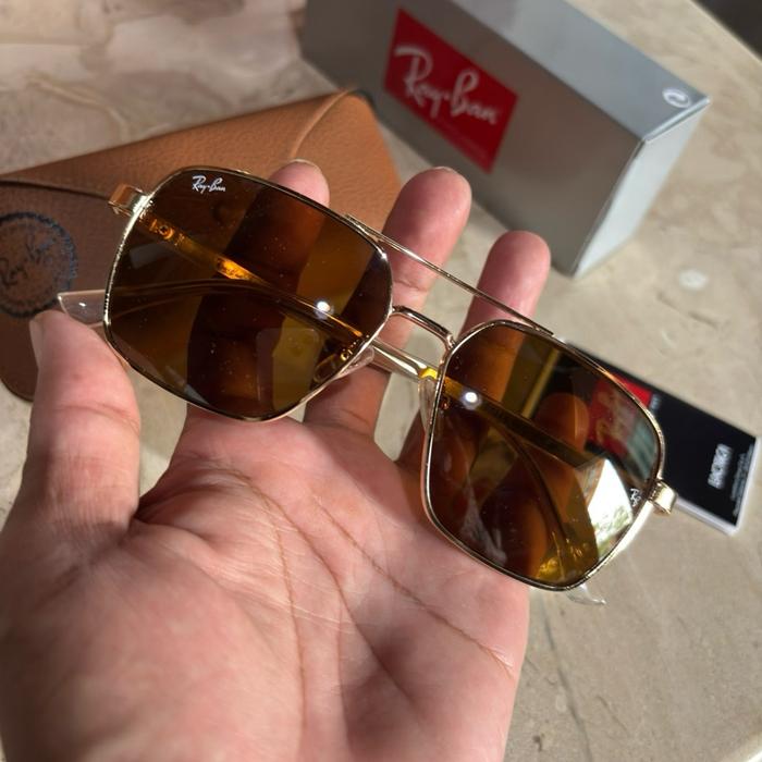 Kacamata klasik rayban Rb 5668 sz 56 rosegold kaca coklat