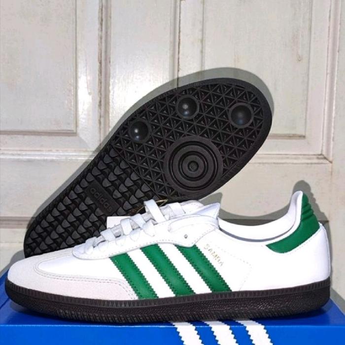 Adidas Sepatu Samba OG Putih Hijau Size US8 Baru 100% Original Garansi Uang Kembali