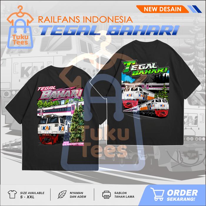 Kaos Kereta Api TEGAL BAHARI Baju Kereta Api KAI Railfans Indonesia