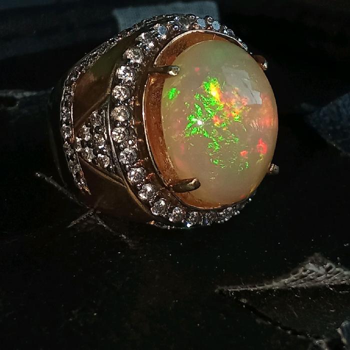 Cincin Opal kalimaya jarong ring perak