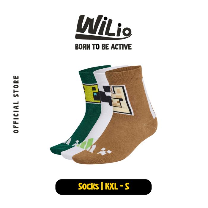 ADIDAS Minecraft Youth Socks KA9902 - Kaos Kaki (Multicolor)