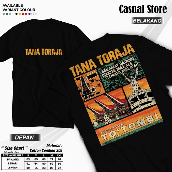 Kaos Toraja Culture Unisex T-Shirt Adat Toraja Cotton Combed 30s Adem Lembut Nyaman Dipakai Pria Wan