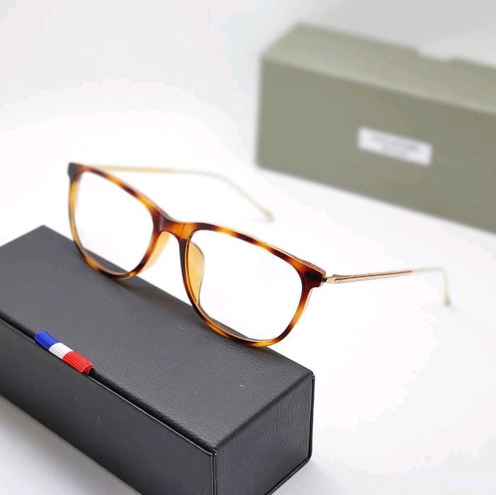 frame kacamata pria wanita kotak Thom Browne TB916 tortoise glossy bisa lensa Blueray Photocromic Bl