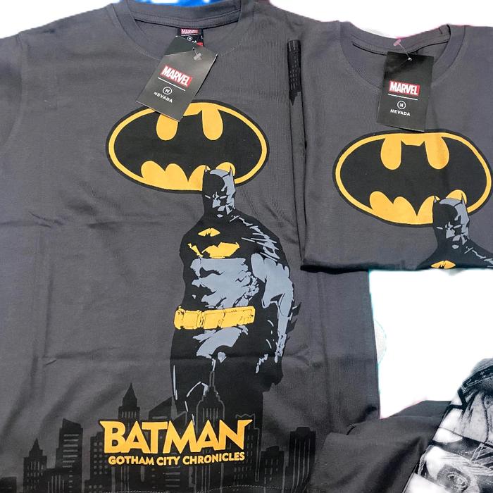 Marvel Nevada Kaos Anak Cowok Size 5-6 hingga 15-16 Fulltag Original Motif Batman Gotham City Chroni