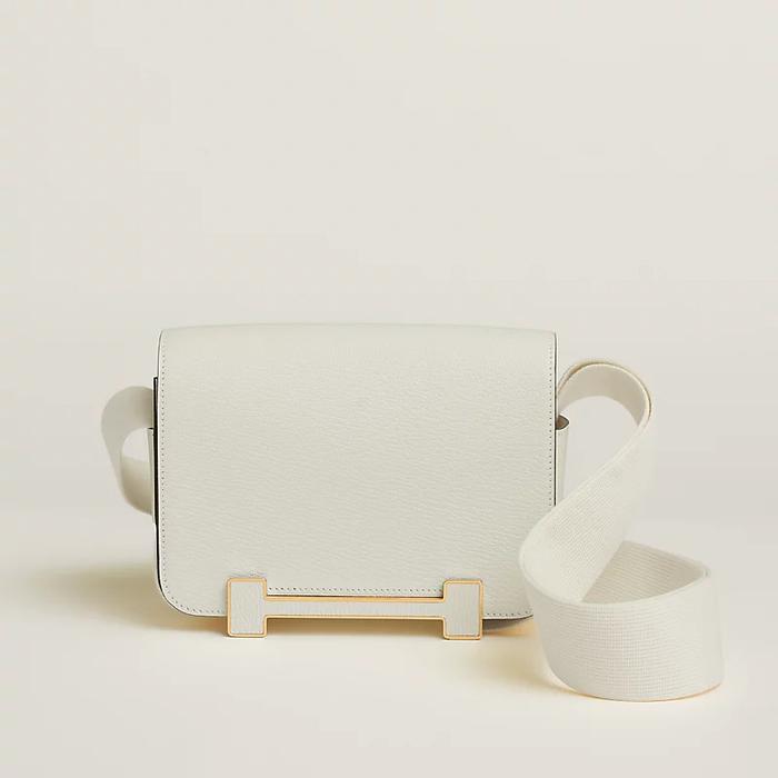 Tas Premium Wanita,HERMES,Hermes Geta shoulder bag,white