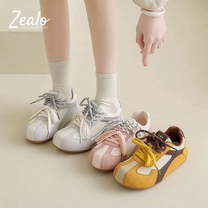 Zealo 398 Sepatu Import Korea Sneakers Wanita Fashion Casual Sport Shoes Kekinian Cewek Anti Slip Ol