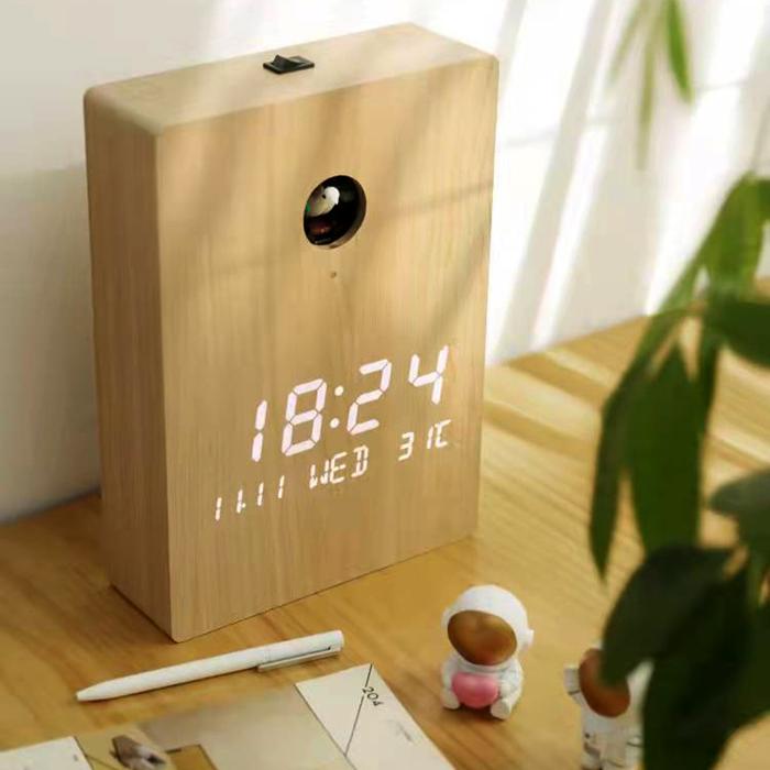 Wood Cuckoo Wall Clock Modern Pendulum Clock Luxury Silent Watch