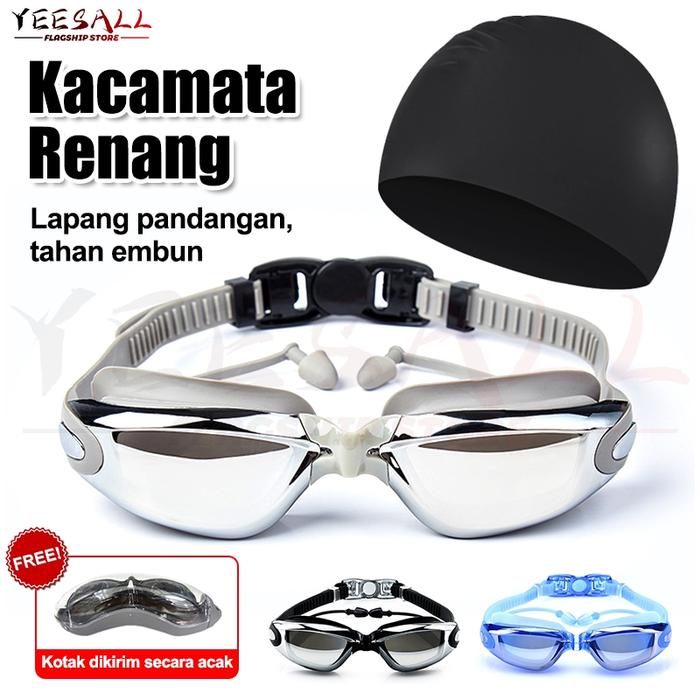 Kacamata Renang Set Topi Renang Dewasa Renang Profesional/Kacamata Renang Dewasa/Topi Renang + Kacam