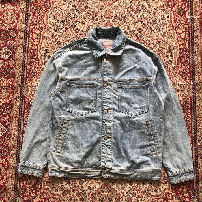 Jaket Spao for Men washed trucker jeans jacket Vintage denim trucker jeans i577
