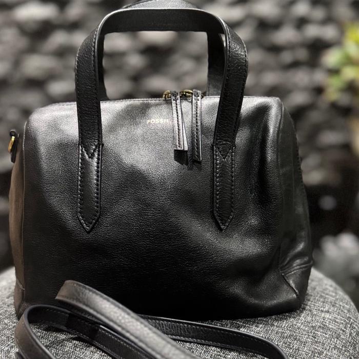 Fossil preloved original tas kulit asli