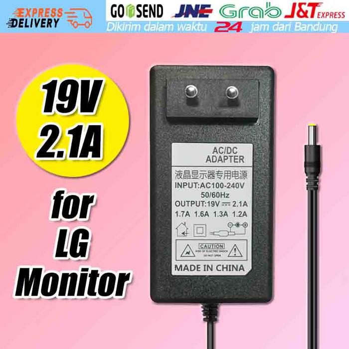 Adaptor Charger LED LG Monitor/charger TV LG 19V 1.7A 65W bonus kabel power Original