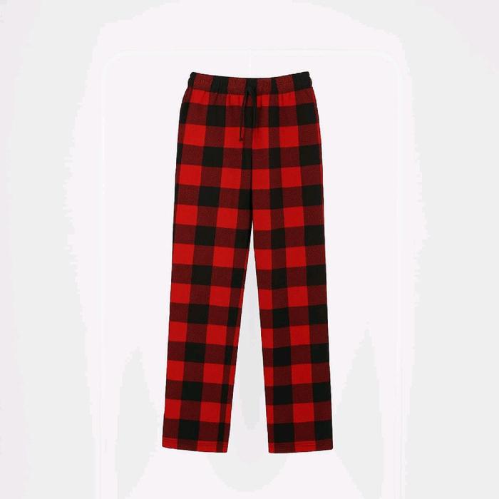 Celana Tartan Pria Wanita Plaid Merah Style