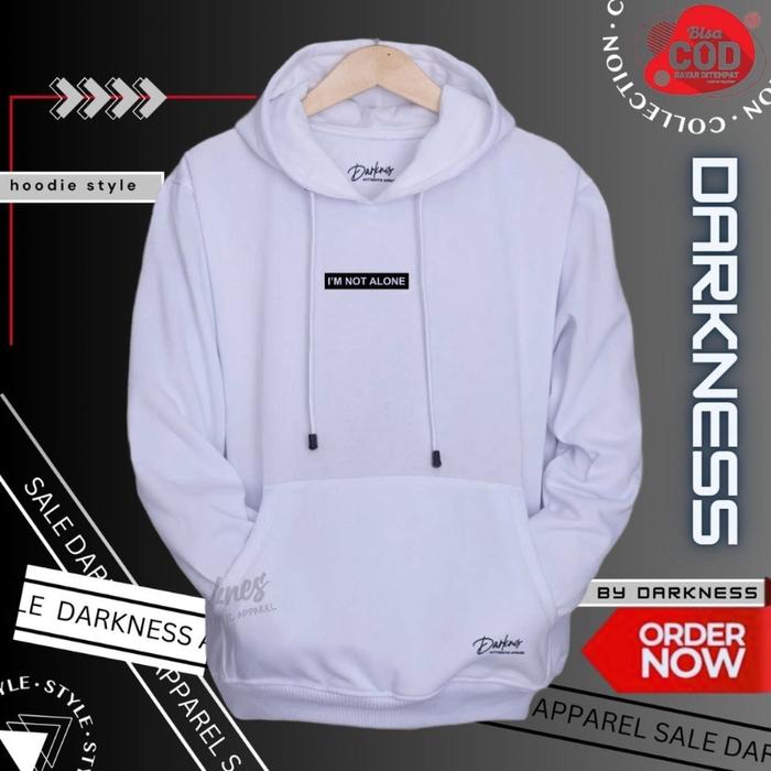 Sweater Distro Hoodie Pria Premium Sweter Laki Unisex Cewek Cowok Keren Bahan Tebal Warna Putih Bran