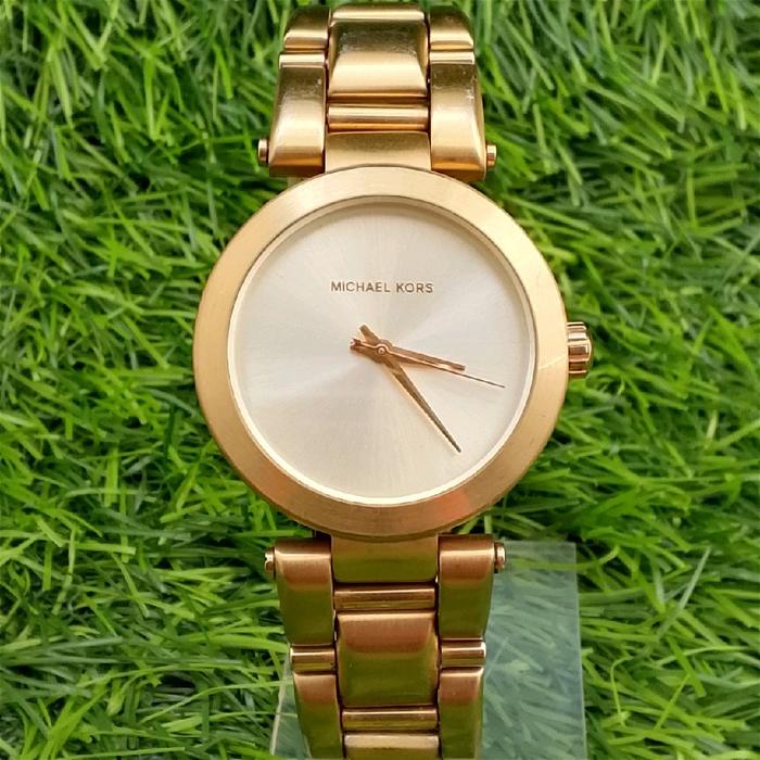 Michael Kors Delray Gold Watch MK-3517 Jam Tangan Wanita Preloved Lebar 35 mm Authentic
