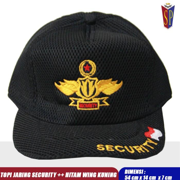 Topi Jaring Security Wing - Topi Security Wing Mesh Terbatas Hitam Putih