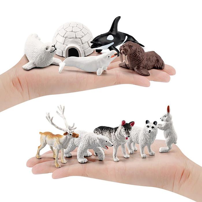 Micro Landscape Toy Learning Polar Bear Fox Rabbit Arctic Animal