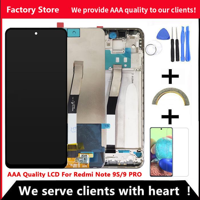 10-Touch AAA Quality LCD For Xiaomi Redmi Note 9S LCD With Frame