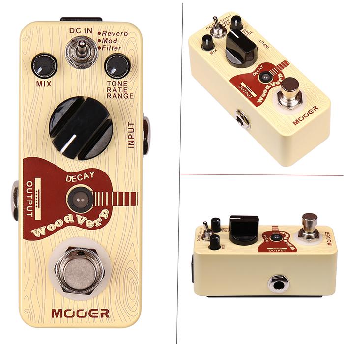 Mooer WoodVerb Digital Reverb Acoustic Guitar Effect Pedal True