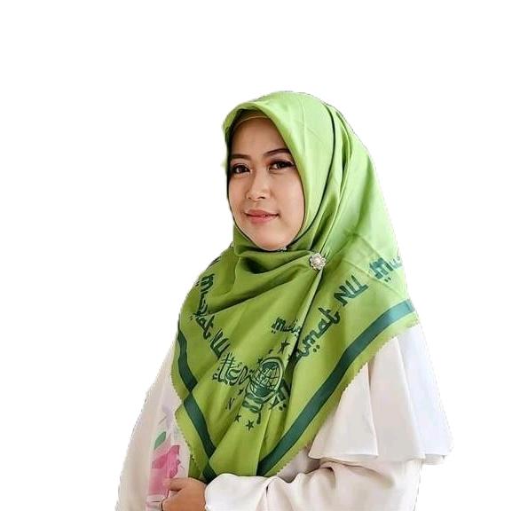 Jilbab Muslimat NU Printing Kain Katun Lembut Adem Enak Dipakai printing Rapih