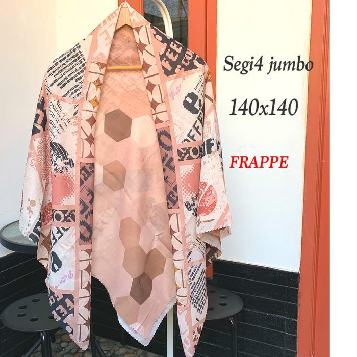 Jilbab segi empat jumbo syari 140 x 140 the coffee series hijab