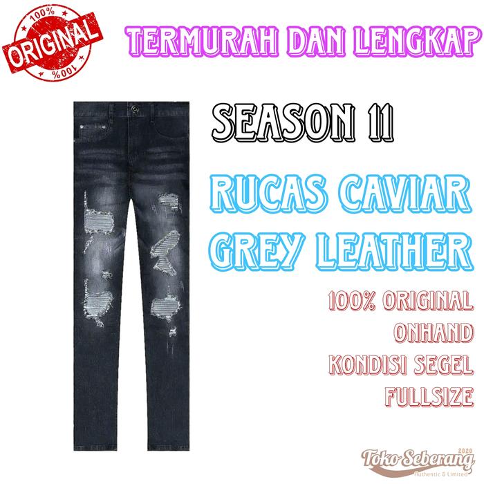 [ORIGINAL] RUCAS SEASON 11 | RUCAS S11 | RUCAS CAVIAR GREY LEATHER JEANS