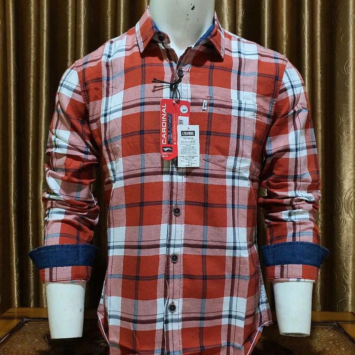 KEMEJA CARDINAL JEANS ORIGINAL PREMIUM PRIA DEWASA LENGAN PANJANG bermotif kotak kotak  Baju Flannel