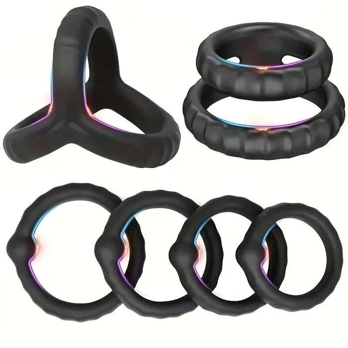 SGriya Produk~ Siap Dikirim~ 2026 Recomend 6 in 1 Cock Ring Pria Original Elastis Cincin delay pria 