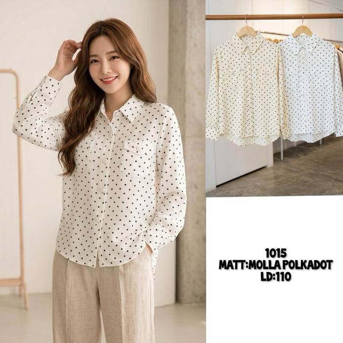 INNARa kemeja polkadot/polkadot/atasan polkadot/jaket polkadot/baju polkadot