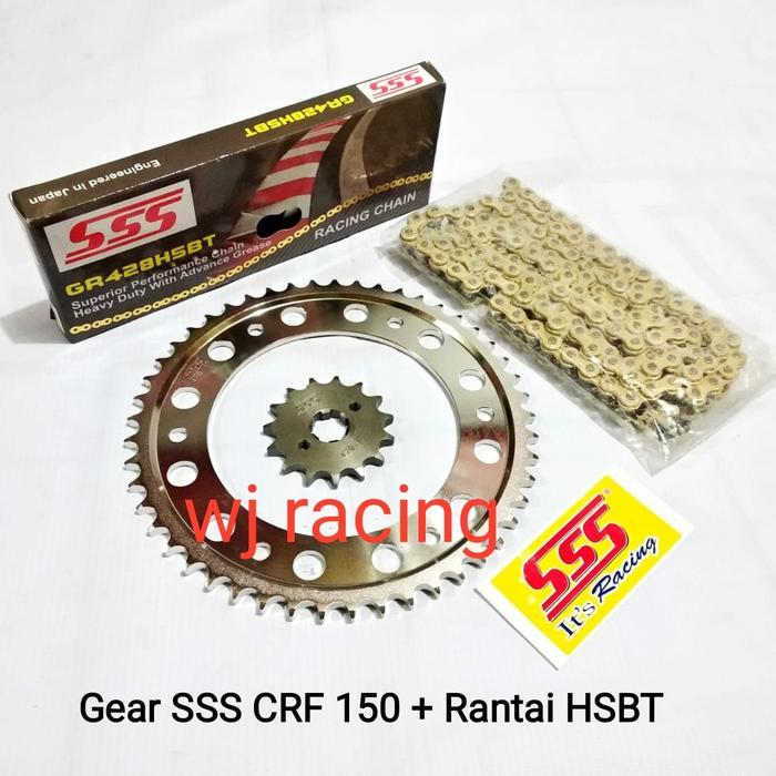 Gear Set Sss Crf 150 Size 45 - 55 & Rantai Sss Hsbt #Gratisongkir