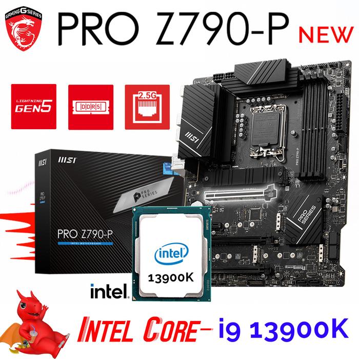 Intel 13th Gen Core i9 13900K Processor Kit MSI PRO Z790-P Intel Z790