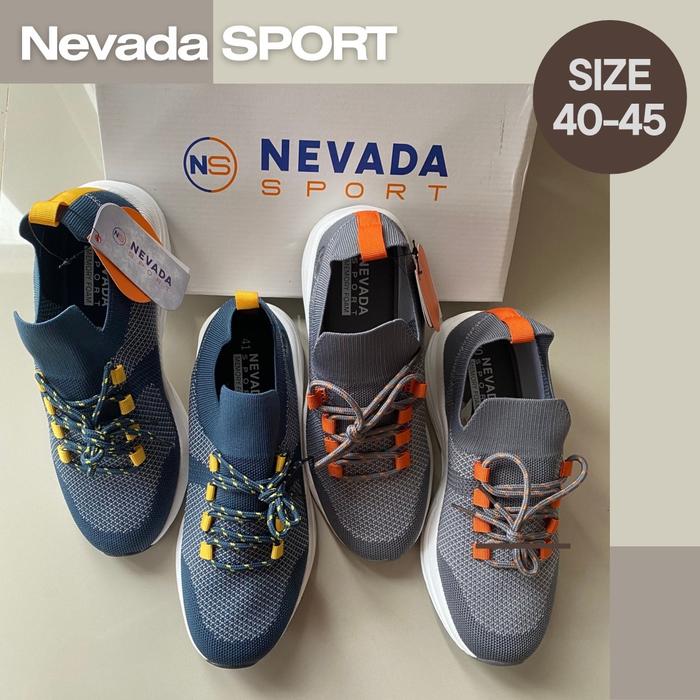 Sepatu sneakers pria Nevada Sport Original Sepatu olahraga tali casual