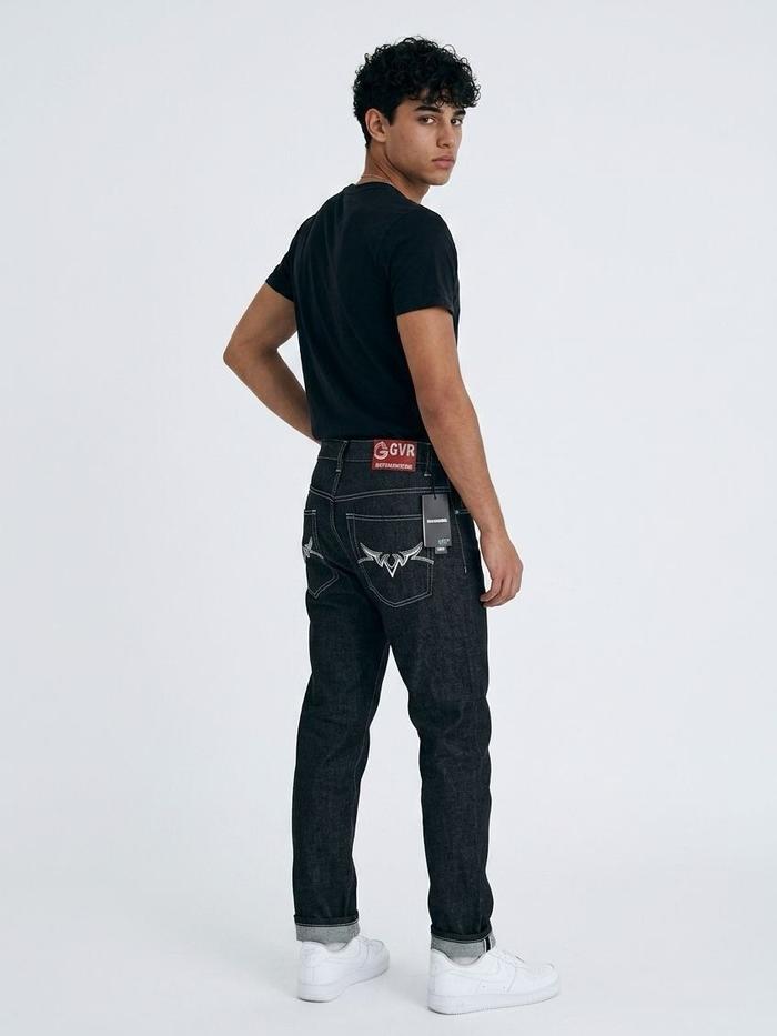 CELANA JEANS SLIM STRAIGHT SALVEDGE / DENIM SALVEDGE / JEANS PRIA SALVEDGE / JEANS SAKU BORDIR