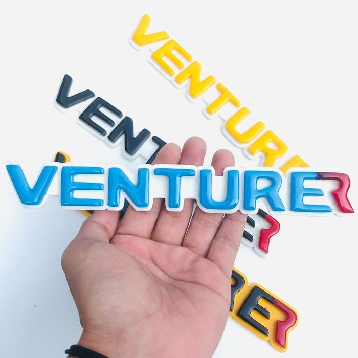EMBLEM VARIASI MOBIL VENTURER DENGAN HURUF TIMBUL 3 DIMENSI / EMBLEM AKSESORIS MOBIL